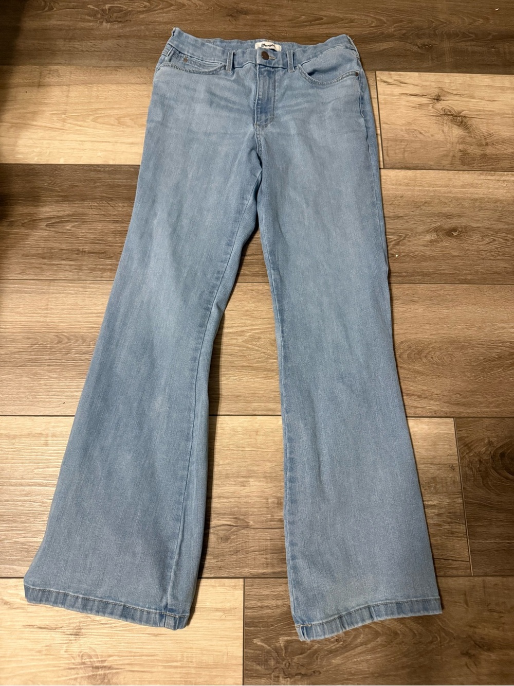 Wrangler Light Blue Wide Leg Jeans for Women